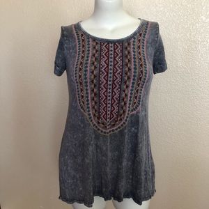 Indigo Thread Co. High-low Knit Tunic Top Size M Grey New